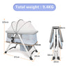 artwawa Bassinet for Baby Travel Crib Portable Bed Cot Foldable with Mattress Storage Bag